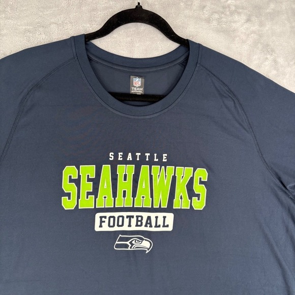 New Era Seattle Seahawks Football NFL Team Apparel XL T-Shirt Navy Green - Picture 2 of 10